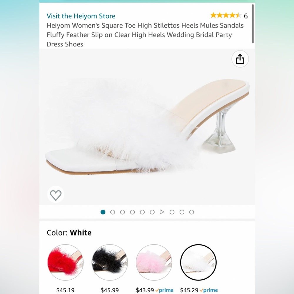 White feather heels!
